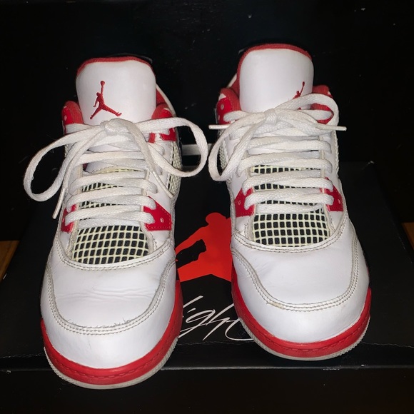 Fire red Jordan 4’s - Picture 2 of 4